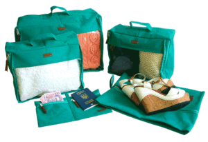 Набор дорожных сумок в чемодан 5 шт ORGANIZE - цвет лазурь