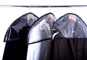 Комплект накидок-чехлов для одежды 3 шт - Цвет черный